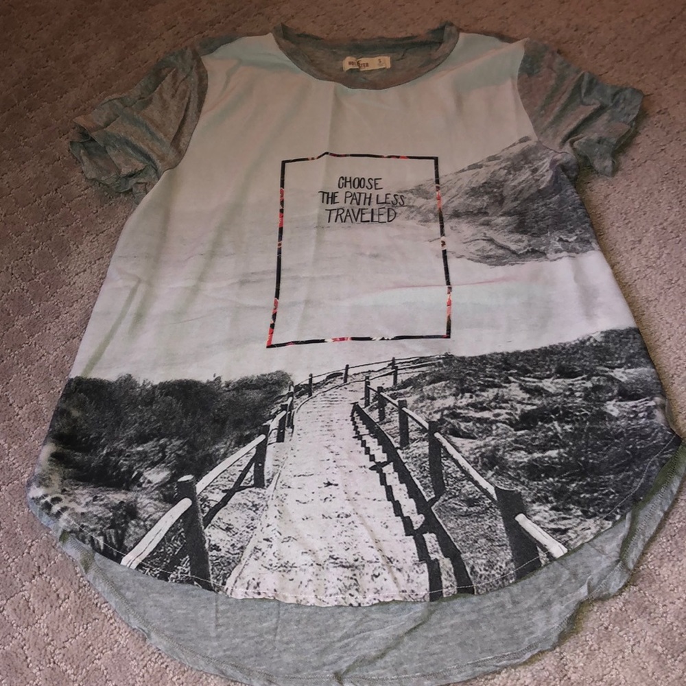 “Choose the path less traveled” Hollister t-shirt